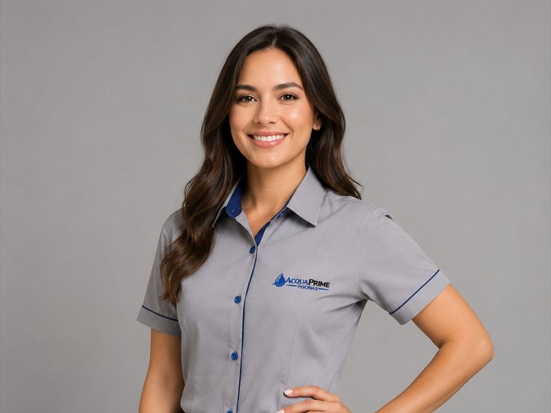 Camisa social feminina personalizada com logo bordado